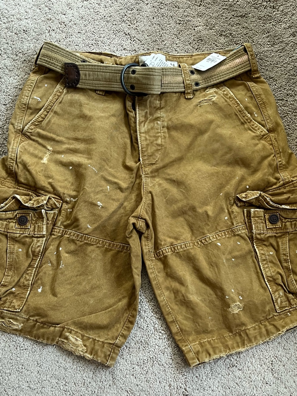 Abercrombie and Fitch Men’s Khaki Cargo Shorts